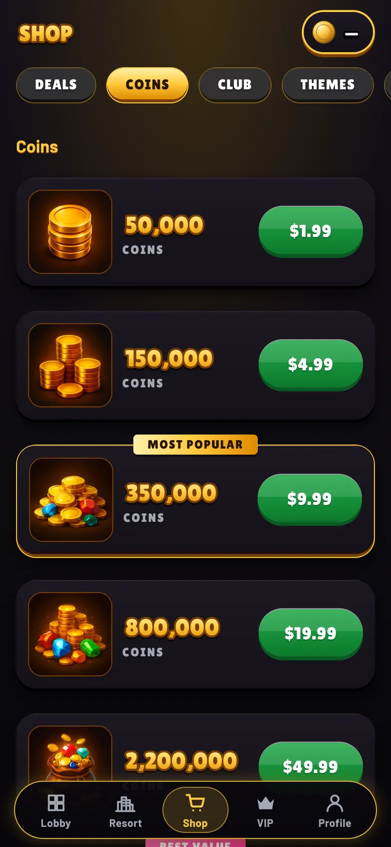 The coin shop